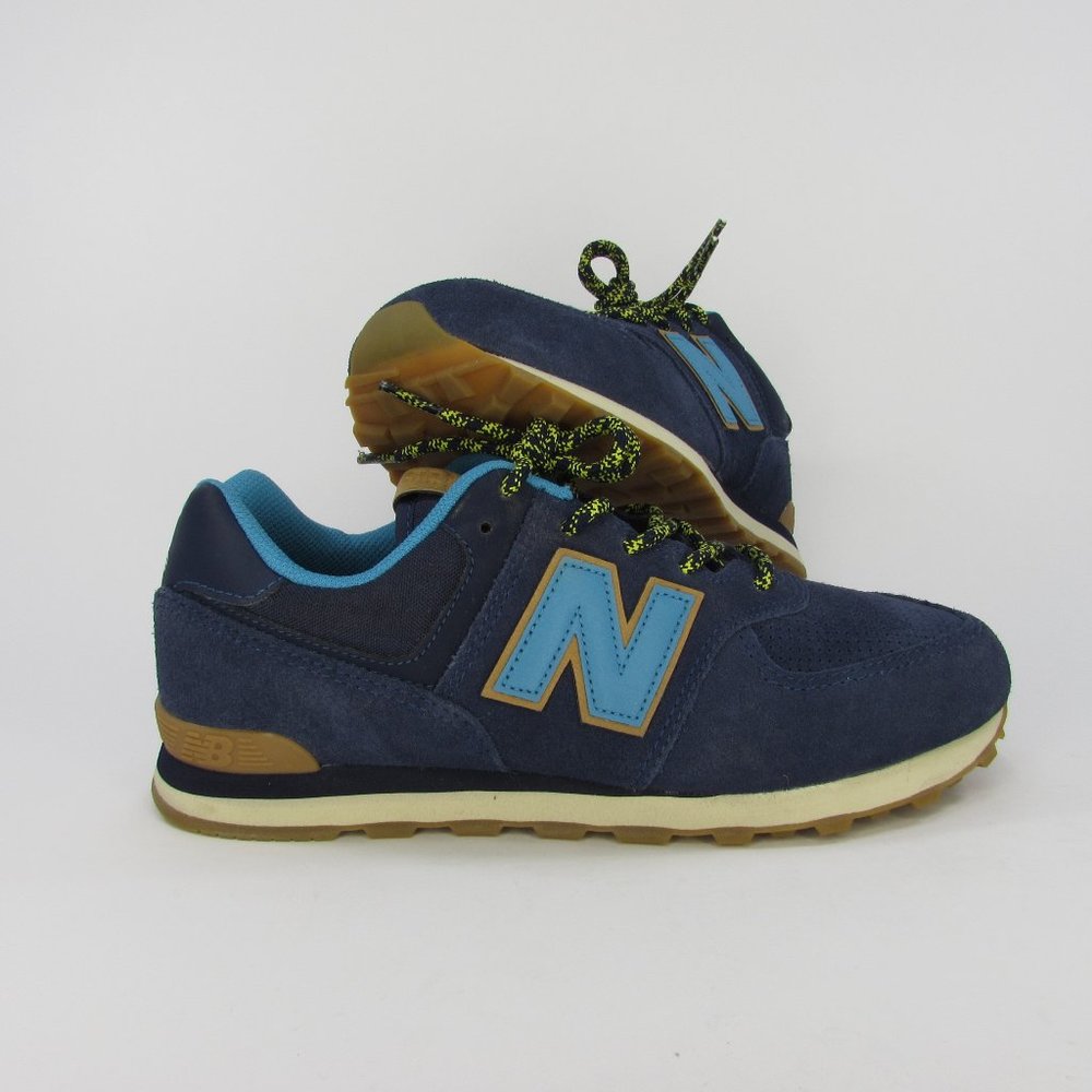 New Balance Suede Leather Sneakers Pigment Cadet Kids Tennis Shoes Size 6M